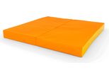 Tappetino Da Ginnastica In 2 Parti 100X100X10 Arancione-Giallo | Tappetino Morbido | Tappetino Da Ginnastica | Tappetino Fitness