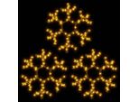 Vidaxl Led Fiocchi Di Neve 3 Pz. Bianco Caldo 38X37 Cm