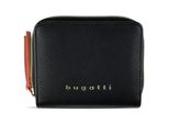 Bugatti Portafoglio Ella Ladies Small Zip Around Wallet Black Nero