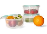 Kotarbau® Contenitori Per Alimenti Freschi Set Di Barattoli Rotondi 3 X 0,8 Litri Contenitori In Plastica Per Alimenti