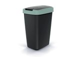 Cestino 12L Con Coperchio Keden Compacta Q Nero Con Bordo Verde