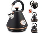 Bollitore Elettrico Con Termometro Da 1,7 Litri Berdsen BD-701 Nero