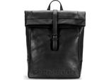 Farmhood Pelle Zaino Con Scomparto Per Laptop Memphis Backpack Black Nero
