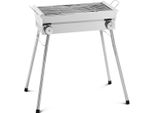 Griglia A Carbone Royal Catering - Richiudibile - 43 X 25 Cm - Acciaio Inox / Acciaio Zincato -