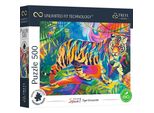 Trefl Puzzle Uft Colour Splash: Incontro Con La Tigre 500 Pezzi