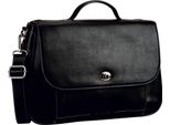 Leonhard Heyden Pelle Cartella Laptop Bag Con Scomparto Per Laptop Nizza Business Bag Black Nero