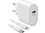 Sbs TETRKITPD20LIGW Caricabatterie Per Dispositivi Mobili Smartphone Bianco Ac Ricarica Rapida Interno