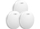 Aroha Pro Safety Rilevatore Di Fumo - Batteria Da 10 Anni - Sensore Fumo - Allarme Anticendio - 3 Pezzi
