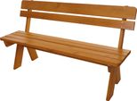 Panchina Da Giardino HWC-L66, Panchina Da Parco In Legno, Qualità Gastronomica, Legno Massiccio 148Cm ~ Color Miele