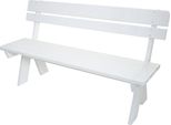 Panchina Da Giardino HWC-L66, Panchina Da Parco In Legno, Qualità Catering, Legno Massiccio 148Cm ~ Bianco
