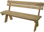 Panchina Da Giardino HWC-L66, Panchina Da Parco In Legno, Qualità Catering, Legno Massiccio 148Cm ~ Naturale
