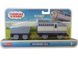 Fisher-Price HHN40 Locomotiva Kenji Motorizzata Thomas & Friends, Locomotiva A Batteria, Trattore Grigio Con Rimorchio