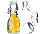 Bottiglia Di Vetro Per Aceto Di Olio D'oliva Con Tappo Oscillante 75 Ml