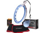 Hms HHM15 Set Per Massaggio Con Hula Hoop Con Pesi, Magneti E Contatore E BR163 Cintura Dimagrante Blu