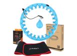 Set Di Hula Hoop Da Massaggio Hms HHW01 Con Pesi E Cintura Dimagrante BR163 Blu