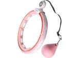 Hula Hoop Da Massaggio Hms HHM15 Con Pesi, Magneti E Contatore Rosa
