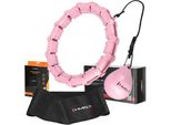 Set Di Hula Hoop Da Massaggio Hms HHW02 Con Pesi E Cintura Dimagrante BR163 Rosa