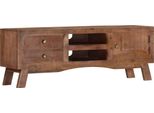 The Living Store Mobile Tv 110X30X40 Cm Legno Di Mango Grezzo