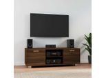 The Living Store Mobile Tv Effetto Rovere Marrone 120X40,5X35 Cm Materiale In Legno