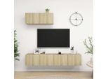 The Living Store Mobili Tv 3 Pezzi In Legno Rovere Sonoma