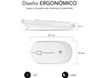 Tastiera E Mouse Senza Fili Sottili E Silenziosi Subblim Combo Business / Bianco