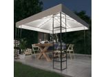 The Living Store Tenda Da Giardino Con Luci Led 3X3 M Bianco