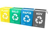 Sada Sixtol TašKy Na TříDěNý Odpad Sort Easy 4 Metal, 30 X 30 X 40 Cm, 4 X 36 L, 4 Ks