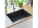 The Living Store Lavello Da Cucina A Mano In Acciaio Inox Nero
