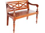 The Living Store Panca Batavia 98 Cm In Legno Massiccio Di Mogano Marrone Scuro