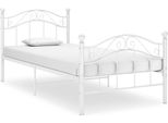 The Living Store Letto In Metallo Bianco 90X200 Cm