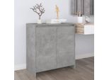 The Living Store Credenza Grigio Cemento 70X41X75 Cm Materiale Legno