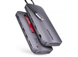Axagon Axagon HMC-12GM2 Dock/Replicatore Di Porte Per Computer Portatili Usb 3.2 Gen 2 (3.1 Gen 2) Cablato Type-C Grigio