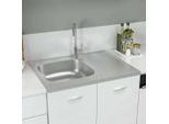 The Living Store Set Lavello E Scolapiatti Argento 800X600X155 Mm In Acciaio Inox