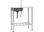 The Living Store Lavello Da Campeggio Con Rubinetto In Acciaio Inox