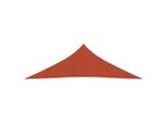 The Living Store Tenda Da Sole 160 G/M² Rosso Terracotta 3,5X3,5X4,9 M Hdpe