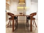 The Living Store Sedie Da Pranzo 2 Pz. Similcuoio Marrone