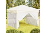 The Living Store Tenda Per Feste Pieghevole Con Pareti Laterali Crema 3X3 M