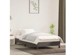 The Living Store Struttura Letto In Velluto Grigio Scuro 90X190 Cm