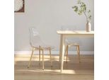 The Living Store Sedie Da Pranzo 2 Pz. Pet Trasparente