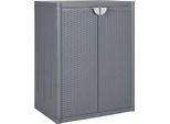 The Living Store Mobile Da Giardino Grigio 65X45X88 Cm Pp Look Rattan