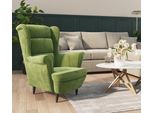 The Living Store Poltrona In Velluto Verde Chiaro