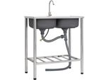 The Living Store Lavello Da Campeggio A Doppia Vasca Con Rubinetto In Acciaio Inox