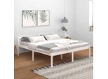 The Living Store Letto Senior Bianco 180X200 Cm In Legno Di Pino Massiccio