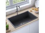 The Living Store Lavello Da Incasso A Mano In Acciaio Inox Nero