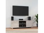 The Living Store Mobile Tv Grigio Cemento 120X40,5X35 Cm Materiale In Legno