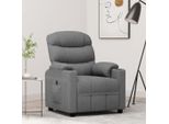 The Living Store Poltrona Relax Elettrica In Tessuto Grigio Chiaro