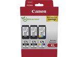 Canon Pg-575Xlx2/Cl-576Xl Multipack - Confezione Da 3 Pezzi - Alta Resa - Nero, Colore (Ciano, Magenta, Giallo) - Originale