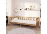 The Living Store Letto Da Giorno In Pino Massiccio Marrone Miele 90X200 Cm