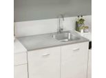 The Living Store Set Lavello E Scolapiatti Argento 1000X600X155 Mm In Acciaio Inox