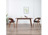 The Living Store Sedie Da Pranzo 2 Pz. Legno Curvo E Tessuto Grigio Scuro